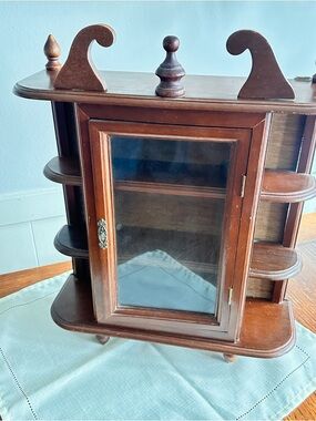 Wood wall curio shelf